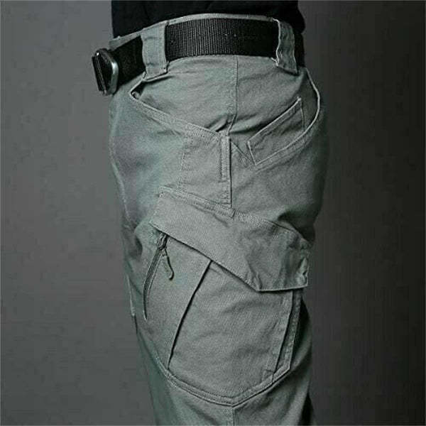 LA Police Gear - Pantalones tácticos impermeables para hombre con pretina elástica | Pantalones tácticos EDC de senderismo resistentes al agua, ligeros y duraderos para hombre